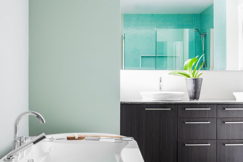 Bathroom with Bold Accent Wall